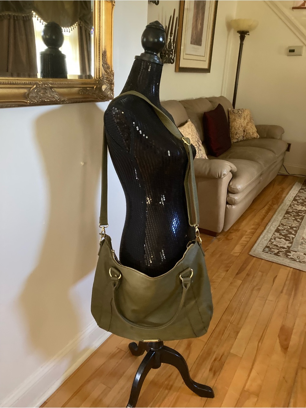 Steve Madden Olive Green Hobo Shoulder Bag